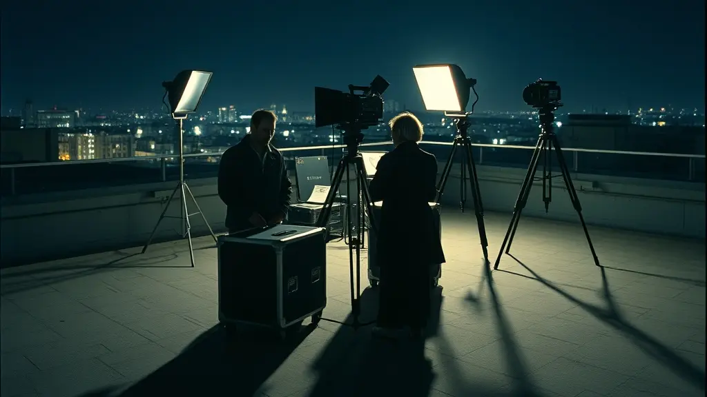 an independent film set between takes