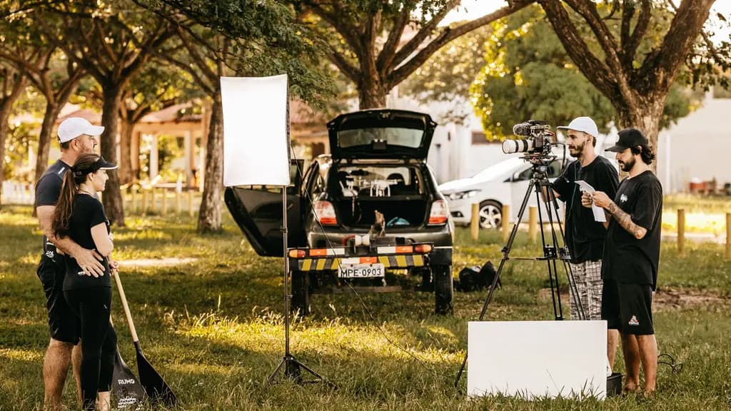an independent film set between takes